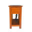 End Table With Drawer and Shelf, Mission-Style, Veneers and Wood Construction Walnut Color for Living Room and Bedroom