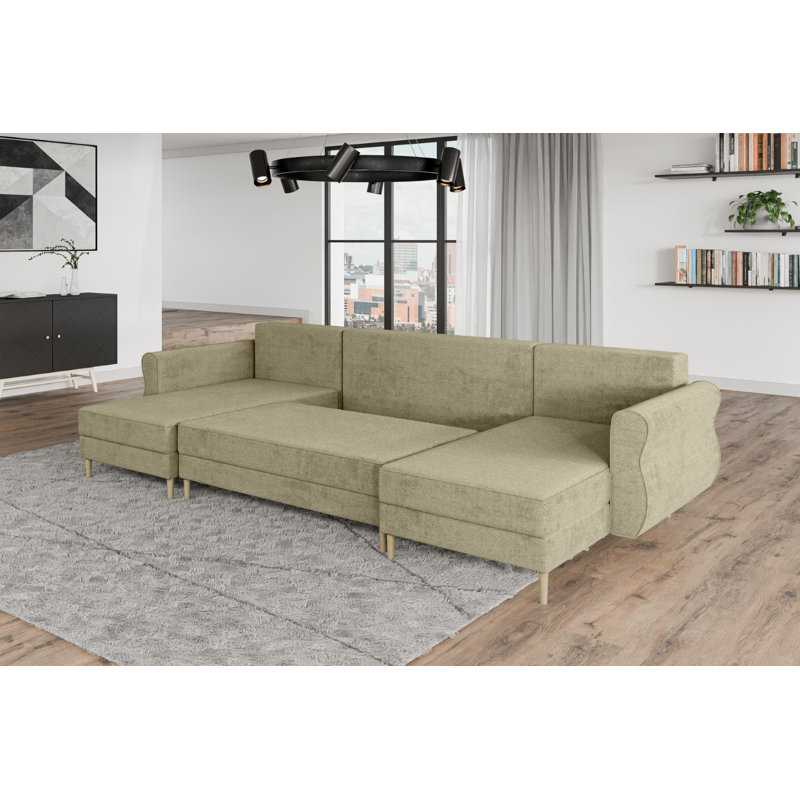 Aydrie 5 Seater Corner Sofa , Dark beige - Matana18