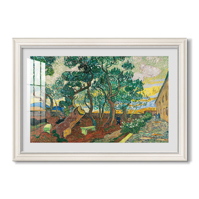 The Garden of Saint-Paul Hospital, 1889-Vincent van Gogh-Custom Framed Canvas