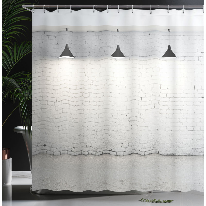Ensemble de rideau de douche + crochets, H 75 po x l 69 po