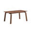 Modern Contemporary Walnut Finish 5Pc Dining Set Rectangle Table And 4X Wingback Side Chairs Retro Style Dining Furniture