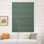  100% Blackout Floral Thick Linen Green Roman Shade for Window Treatments, Kitchen, Hall, French Doors, Cozy Soft Fabric for Stylish Room Darkening Home Decorative Corded Blind, Rohini