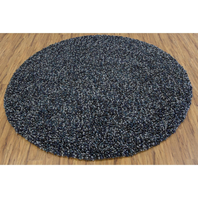 Gems Blue/Gray Area Rug, Blue/Gray, Round 7'9"
