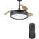 Gerede 36" Three Blade LED Retractable Ceiling Fan With Remote Control And Light Kit