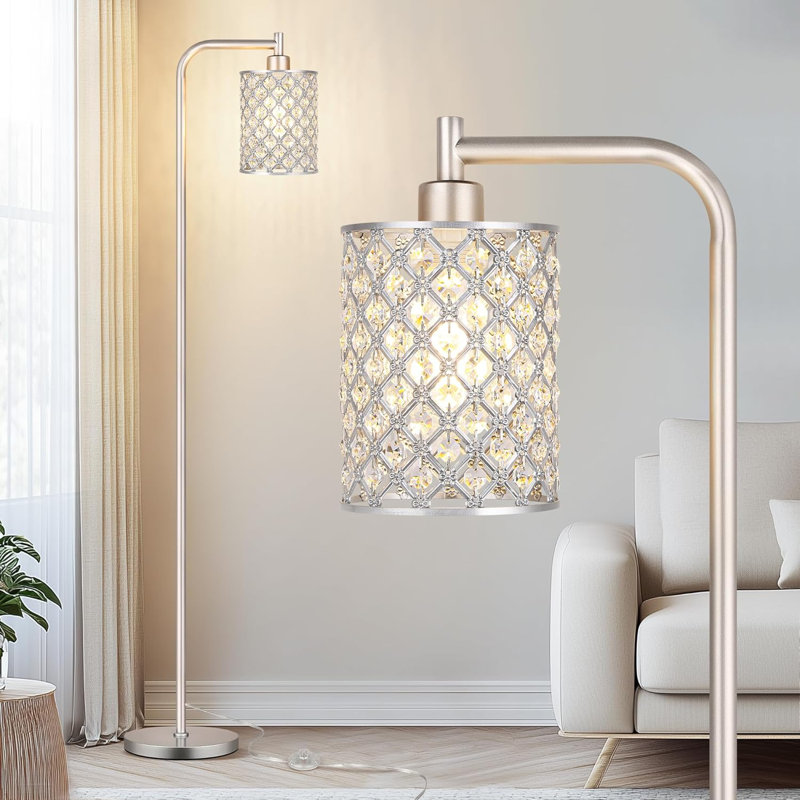 Modern Standing Lamp With Crystal Light