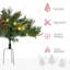 Arbre de Noël artificiel 2 pi avec 69 branches et lumières DEL blanc chaud (2 ensembles)