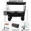 Chariot pliable de 480 lb avec poussette Canopywagon et roues tout-terrain pliables de 7 po de grande capacité pour le camping, les sports et le jardin