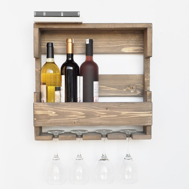 Tablette décorative en bois massif 2 pièces Karly