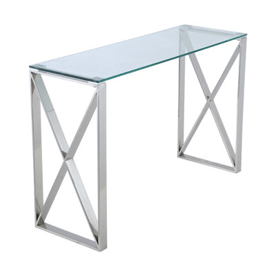 Jacklyn 120cm Glass Top Console Table