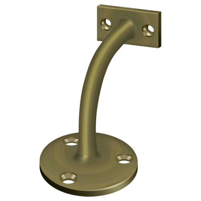 3.25" Projection Light Duty Hand Rail Bracket, Antique Brass
