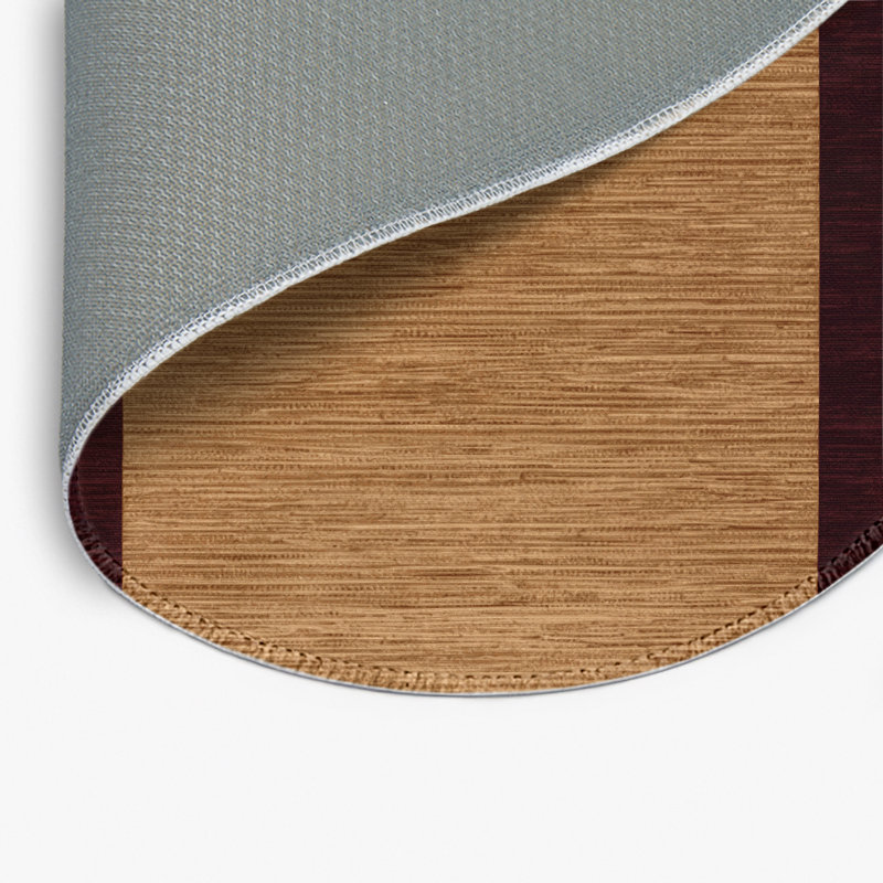 Tapis intérieur / extérieur brun HorizontalStripes, Rond 5 pi