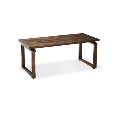 Nut-brown Rectangular Solid Wood Dining Table