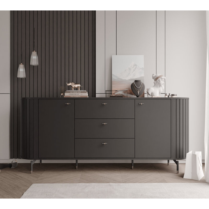 Taushia 190cm Sideboard, Black