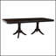 Table de salle à manger à double base en cerisier foncé avec rallonge, mobilier en bois de 96 pouces pour une salle à manger élégante et fonctionnelle