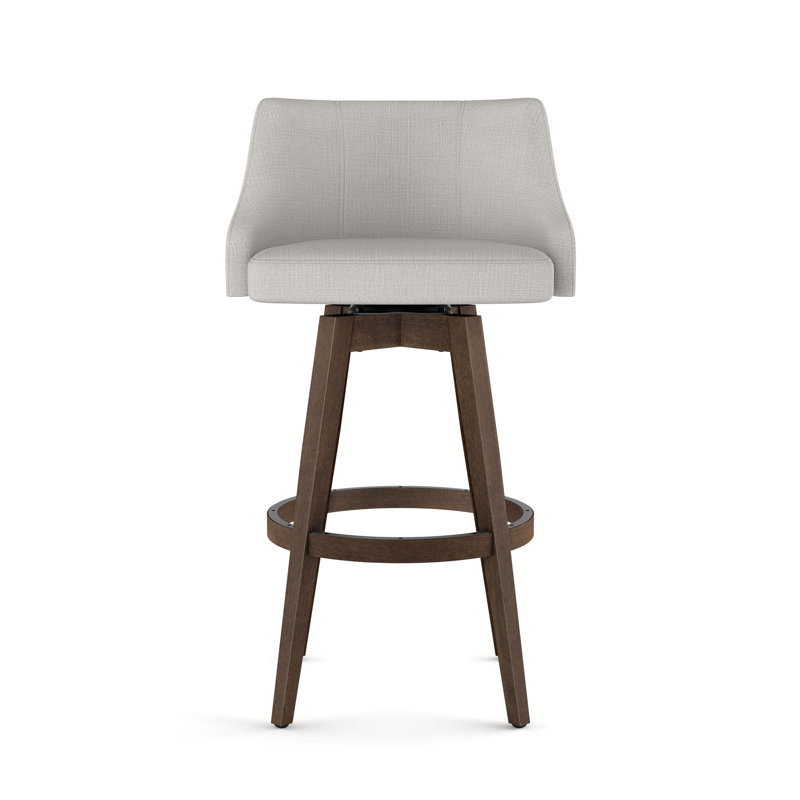 Tabouret de bar et de comptoir Laurene, Gris pâle / beige, Tabouret de comptoir (assise de 26 po de hauteur)
