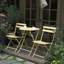 Ensemble de 3 chaises d'extérieur bistro en jaune pour l'extérieur