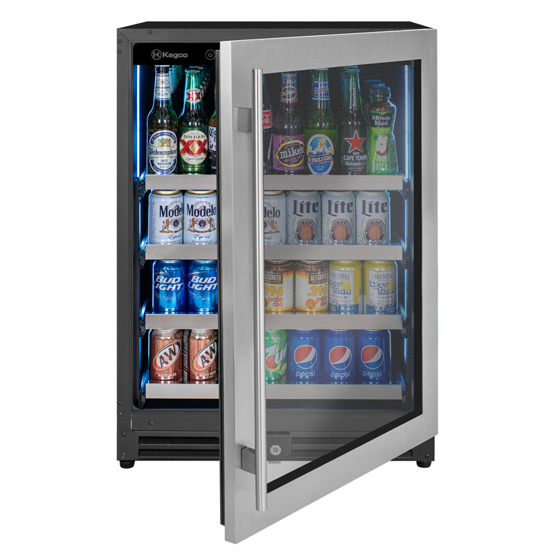 Stainless Steel Right Hinge Beverage Center