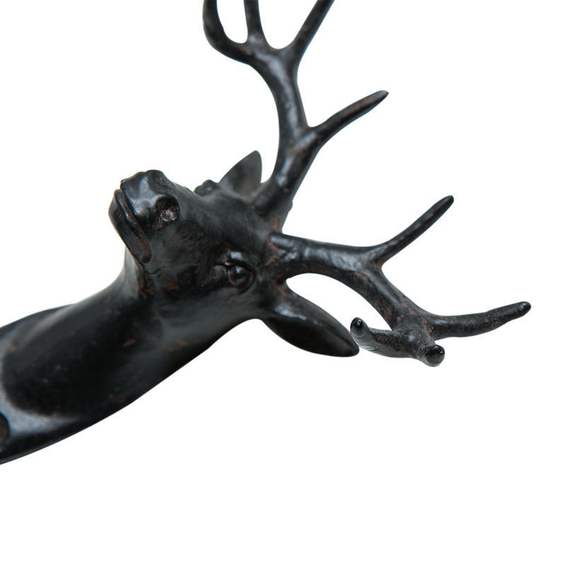 Keisha Iron Wall Wall Hook, Rustic Black