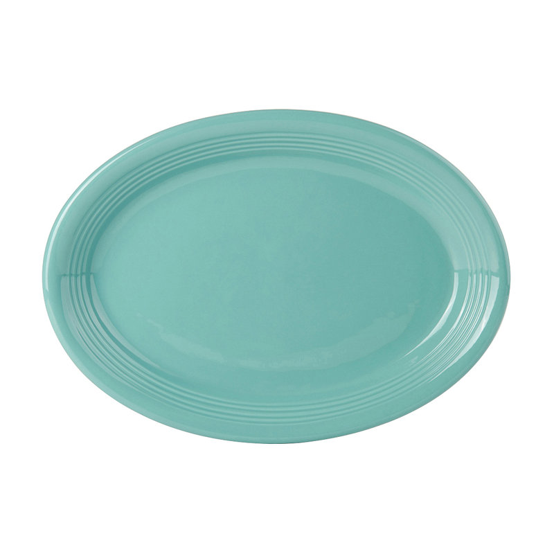 Tuxton Concentrix Vitrified China Platter, 1.8" H x 9.75" W x 13.5" L