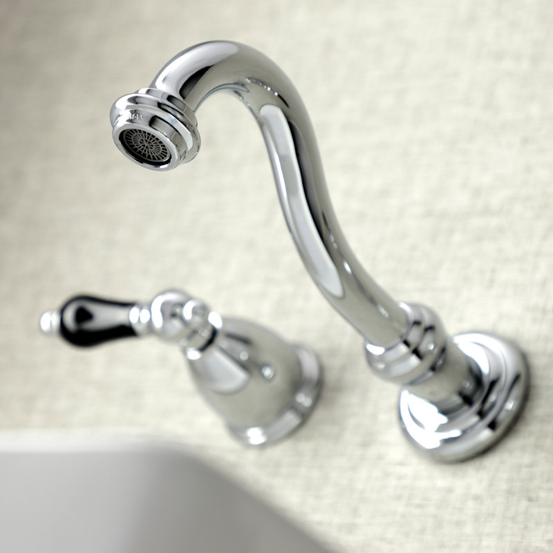Kingston Brass Duchess Two-Handle Wall Mount Bathroom Faucet, Polished Chrome