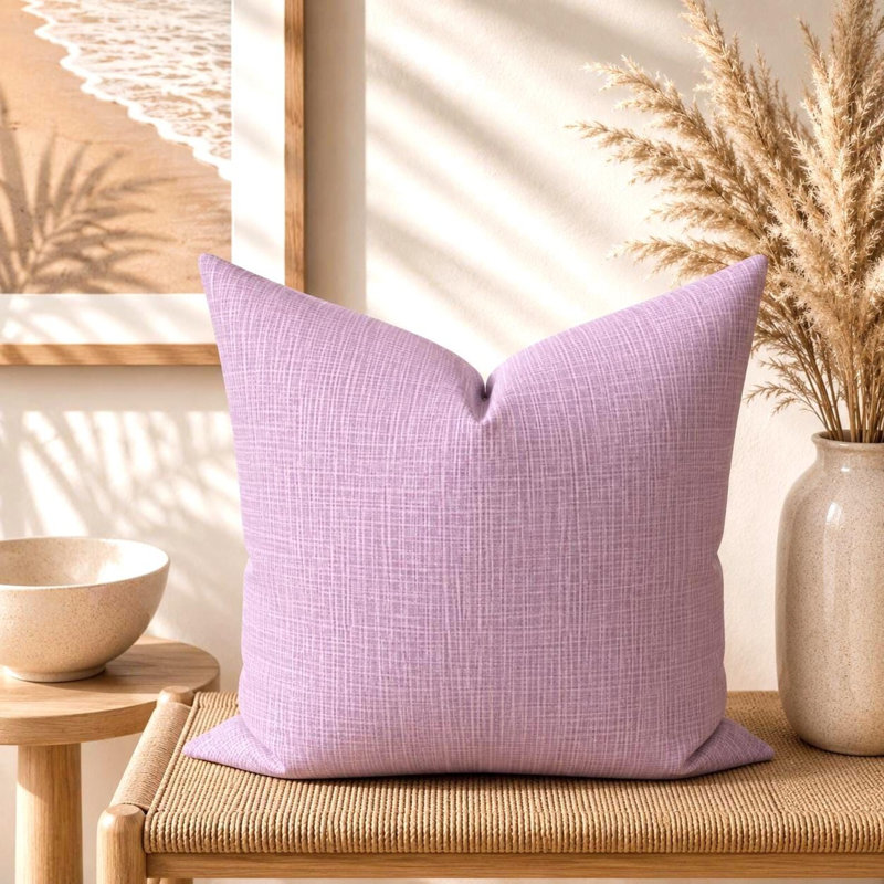 Housse de coussin en coton lavande mauve, Square 21"
