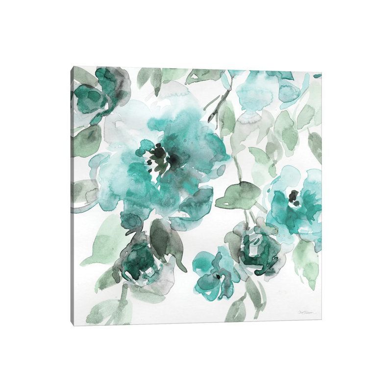 Belle's Teal I by Carol Robinson - Print on Canvas, 93.98 cm H x 93.98 cm W x 1.91 cm D, Wrapped Canvas