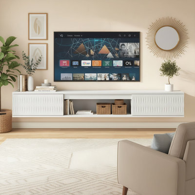 Modern 63" Floating TV Stand with Storage Wall-Mounted Media Console Fits TVs Up To 70"