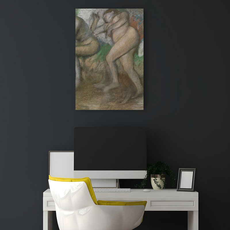 Après le bain, 1890-95, estampe d'art mural abstrait contemporain impressionniste, H 18 po x l 12 po