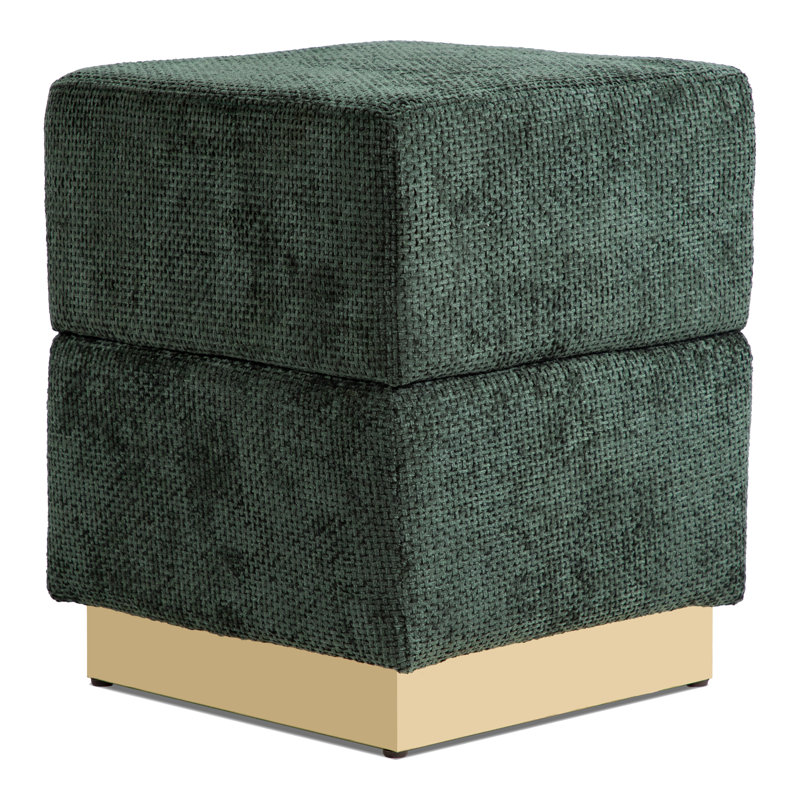Repose-pieds Munt Chenille avec compartiment de rangement caché, Vert