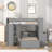 Hentrich  Loft Bed with a Twin Size Stand-alone Bed, Shelves, Desk, and Wardrobe-647444517