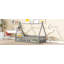 Lit simple en forme de tente avec garde-corps, lattes et porte-133845354
