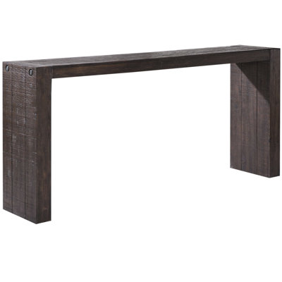64"W X 36"H Solid Wood Console Table - Smoke Finish Decorative Modern Home