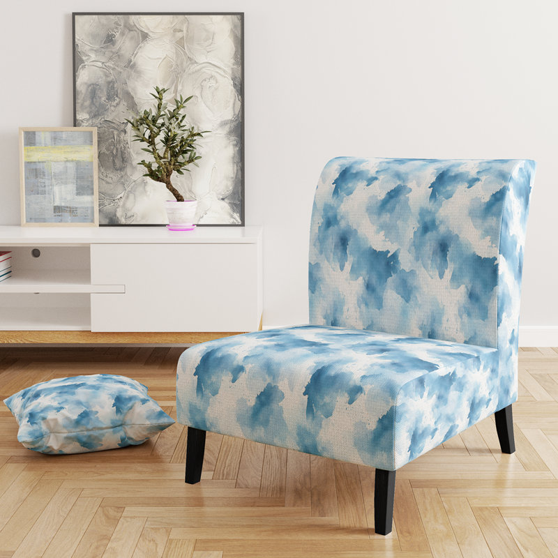 Fauteuil de chambre Abstract Blue, Pantoufle sans accoudoirs