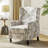 Celia Upholstered Manual Recliner with Classic Wing Back and Solid Vase-Shape Wooden Legs-1827801879