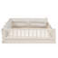 Lit plateforme tapissier double Guardrail
