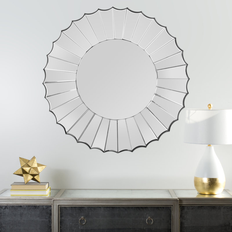 Brookline Wood Sunburst Wall Mirror