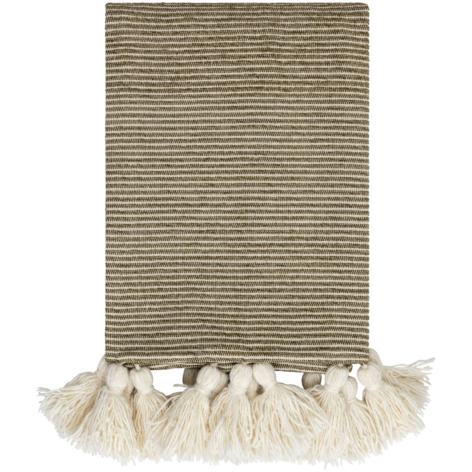 Becki Owens x Livabliss Kapri Handmade Throw Blanket, Olive