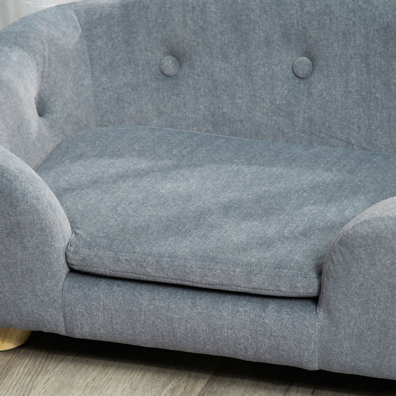 Dog Cat - Grey, Washable, Waterproof. Suitable For Miniature Dogs Pet Couch Grey Removable Cushion. Comfy Canines