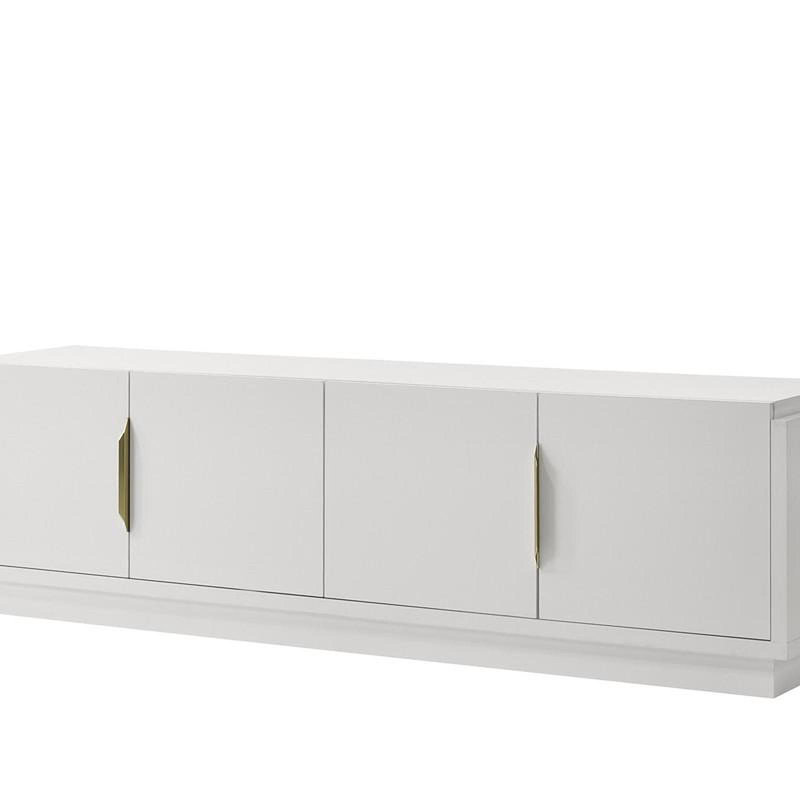 Carrington 70"W White 4-Door TV Stand