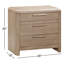   Furano Three Drawer Wood Nightstand