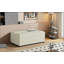 Lit simple escamotable avec repose-pieds et matelas, lit d'invité convertible, blanc