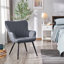 color Upholstered Armchair, Modern  Accent Chair with Wing Side and Metal Legs-312863937-312863936