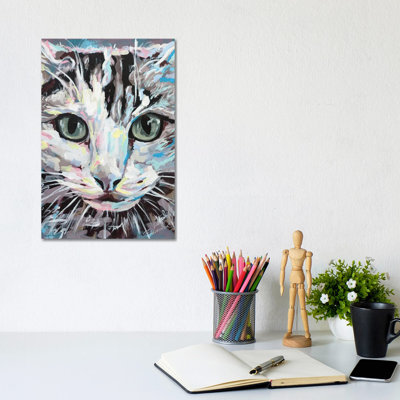 Cat II by Tadaomi Kawasaki - Wrapped Canvas Painting