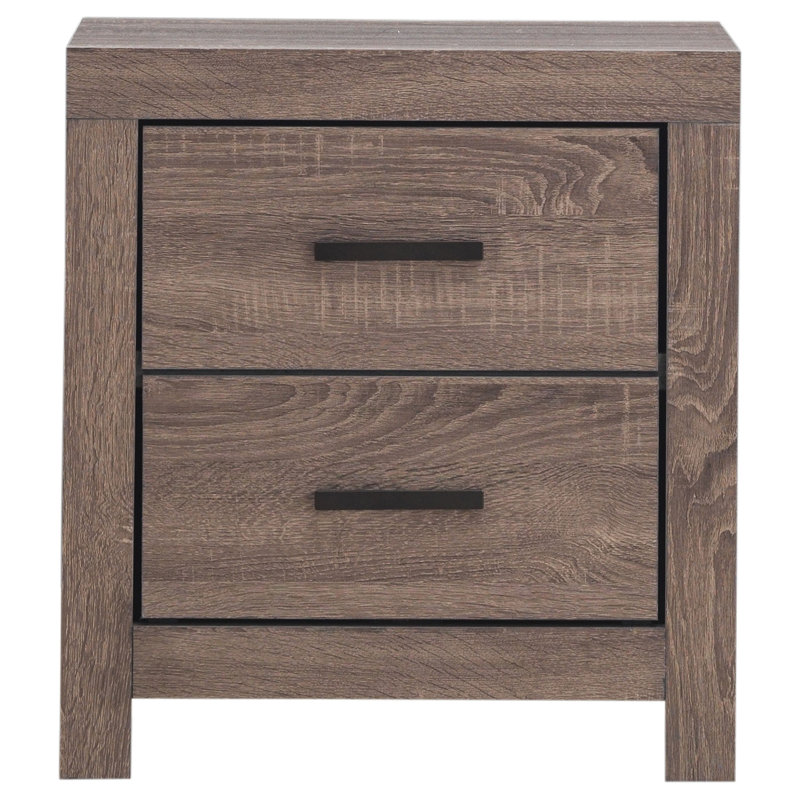 Table de chevet 2 tiroirs Barrel Oak | Mobilier de rangement pour chambre à coucher | Idée de cadeau