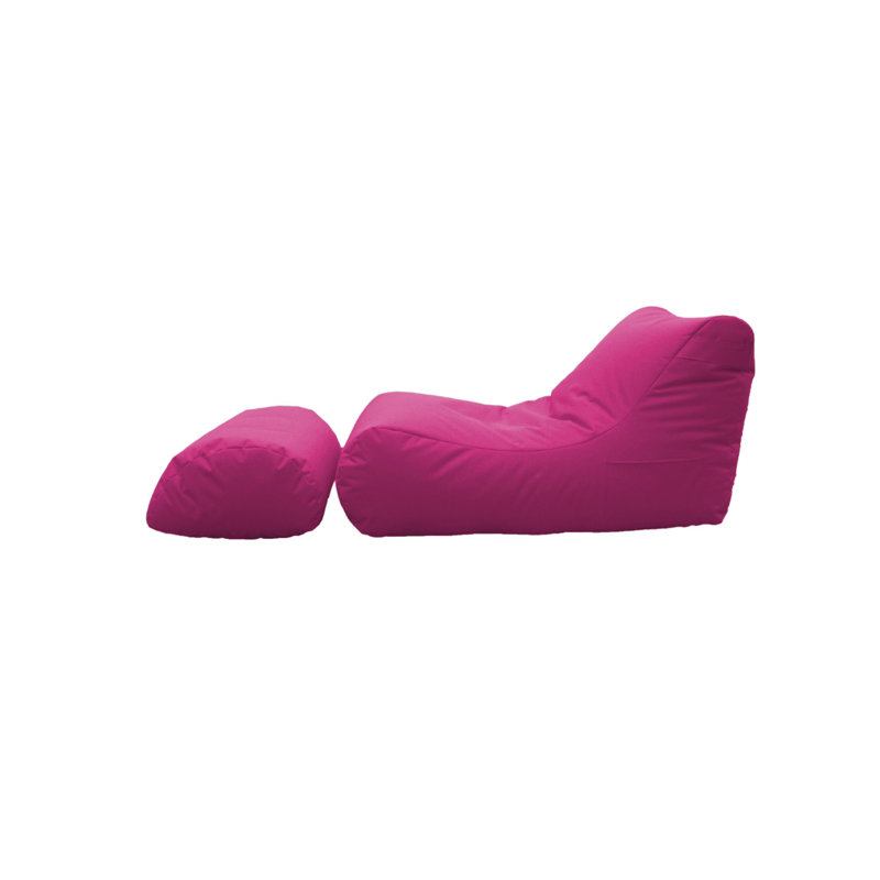 Russel Upholstered Chaise Lounge, Fucshia