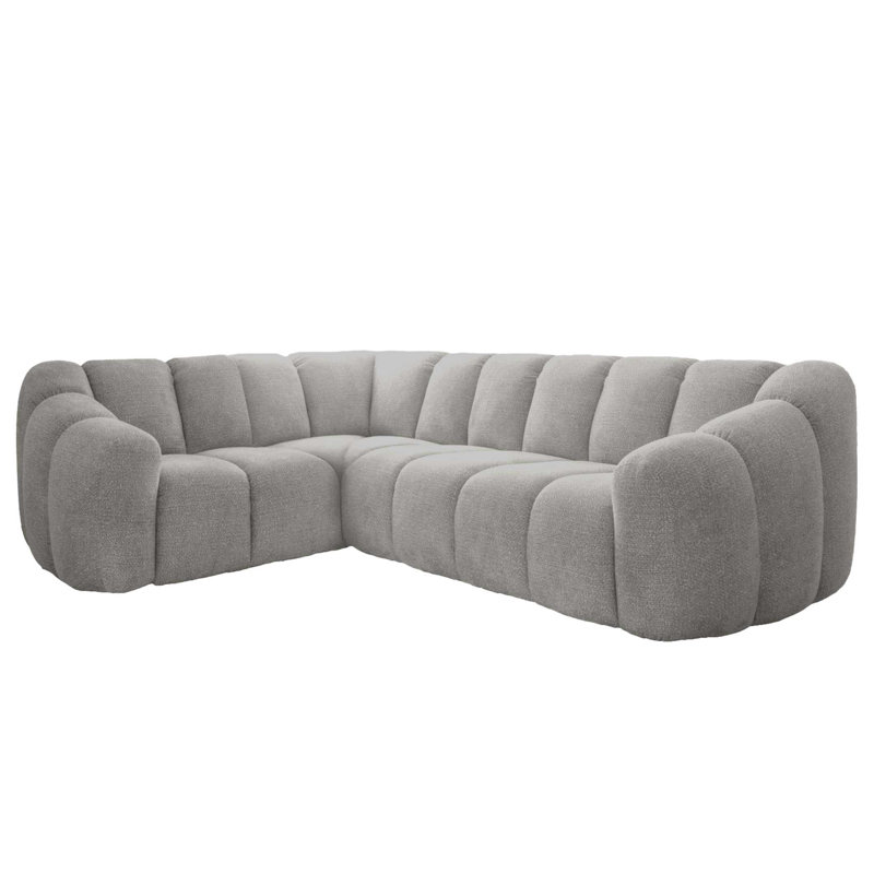 Shell Corner Sofa , Left Hand Facing, Light Grey