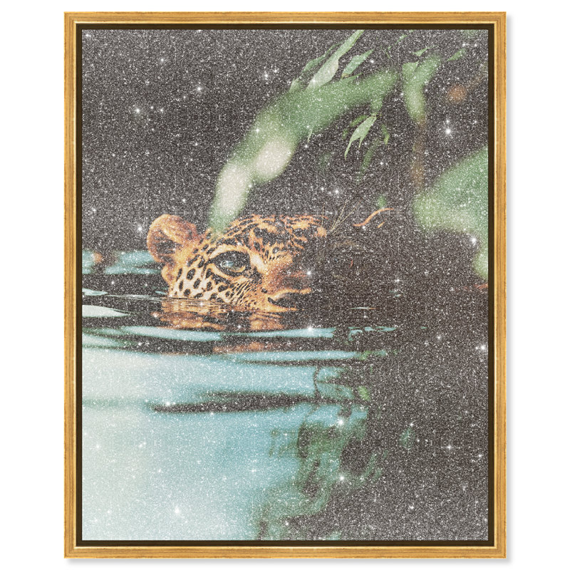 Jungle Watcher II Print by Oliver Gal, 31"H x 37"W, Gold Floater Frame