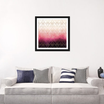 «Art Deco Triangle Ombre», impression sur toile