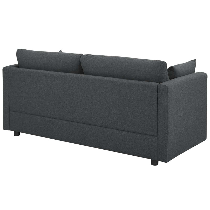 Activate Upholstered Fabric Sofa, Gray Polyester