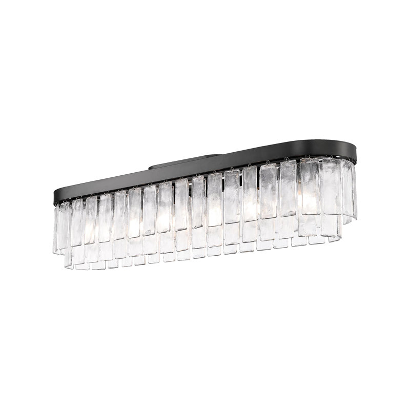 Plafonnier encastré 6 lumières, Noir mat